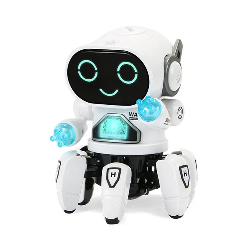 Lindo Robot de baile Musical con luz LED de 6 garras: un juguete educativo e interactivo para niños, ¡regalo perfecto para niños!